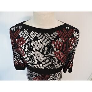 Merona Polyester Tunic Top with Leaf Design Size M